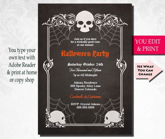 Invitation Halloween Party Text 6