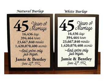 45 years of marriage | Etsy