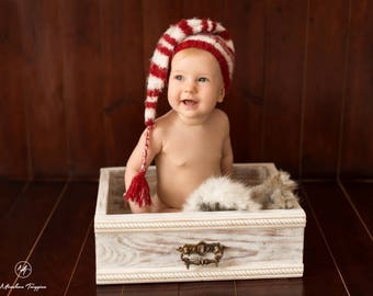 Santa hat | Baby santa hat | Sitter santa hat | Newborn christmas outfit | Newborn christmas props