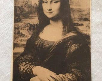 Post card, La Joconde, Leonardo da Vinci, 1907 Rare