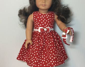 18" doll dress made to fit like an American Girl Doll Dress or American Girl Doll Clothes - 18 inch Doll Dress