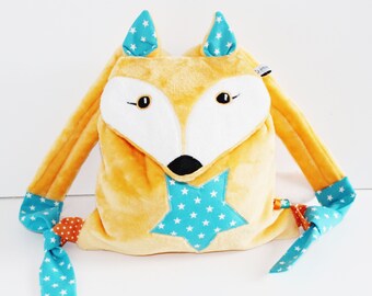 Sac à dos renard peluche pour enfant.
