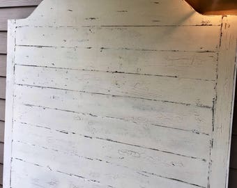 Queen Headboard; Distressed or Solid White