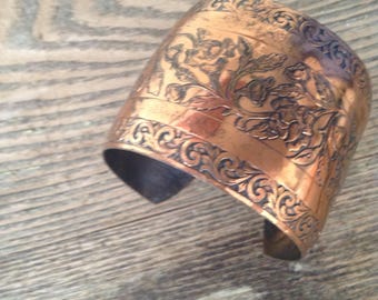 Copper Cuff Bracelet, copper, vintage.