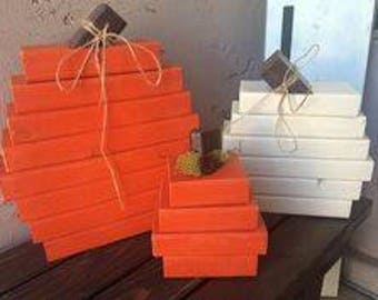 Wooden Harvest Pumpkins