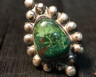 Navajo Vintage Sterling Silver/ Turquoise Ring #102