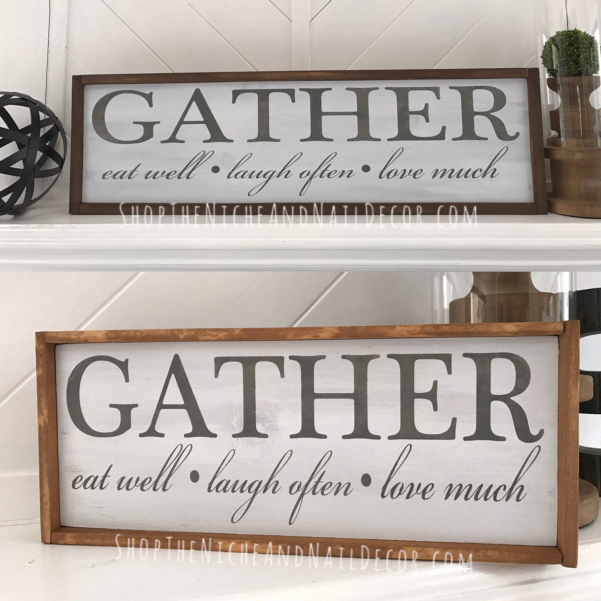Gather Kitchen Sign Kitchen Decor Wedding Gift Kitchen