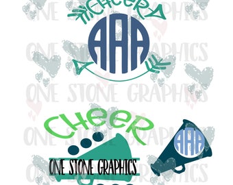 Cheerleader monogram svg,eps,dxf,jpeg,cheer,cheer svg,cheer monogram frame svg,cheer,cheer svg file,cheer monogram svg file,cheer,mega phone