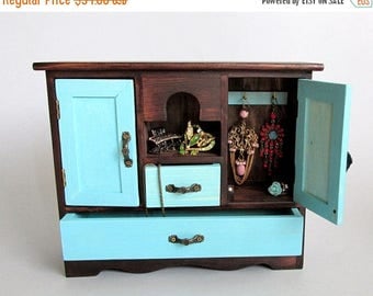 ON SALE Jewelry Organizer Jewelry Box Ladies Box Jewelry Storage Ladies Organizer Wooden Makeup Organizer Gift box Jewelry Chest