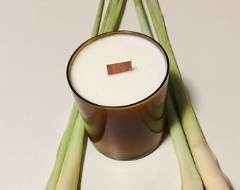 Amber Vintage Wood Wick Soy Candle | Essential Oils 11 oz