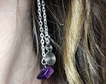 Amethyst dangle earrings