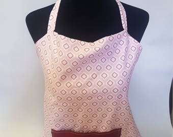 Girl's apron / kid's apron / child's apron / kid's pink apron / girl's pink apron / spring apron / summer apron / handmade apron / pink dots