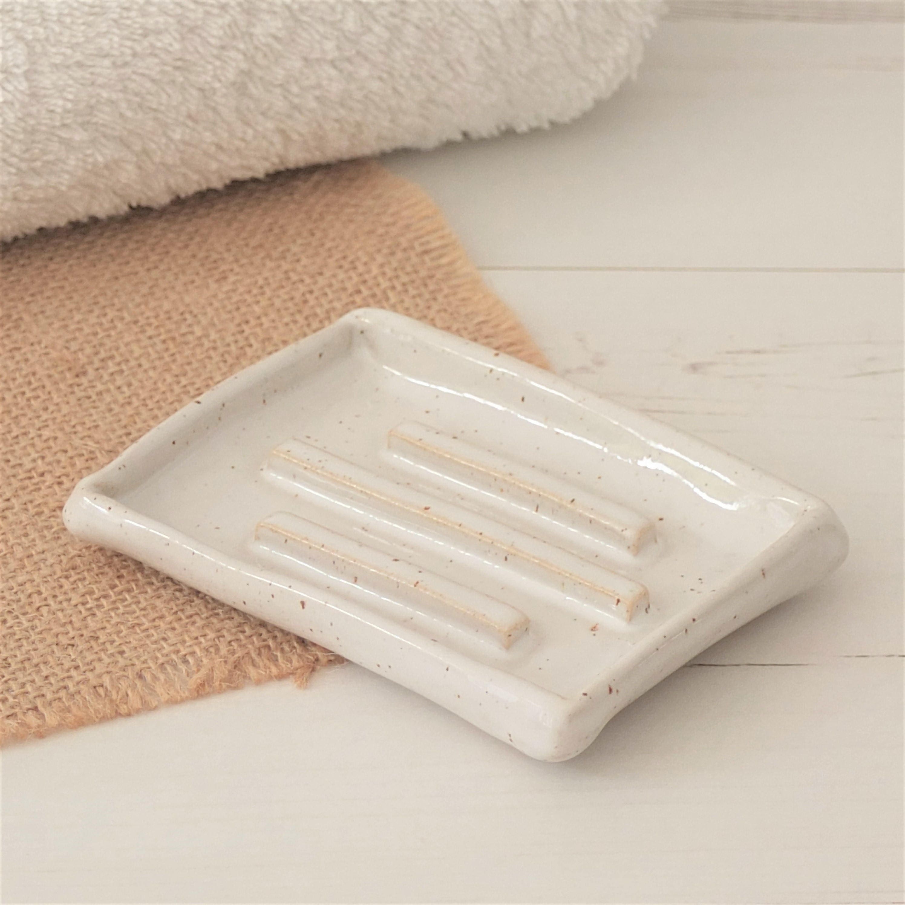 Soap dish handmade ceramic soap dish white soap dish