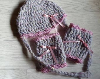 Hat and leg warmers for baby crochet