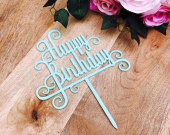 Happy Birthday Cake Topper Birthday Cake Topper Cake Decoration Cake Decorating Sugar Boo Cake Toppers Cake Decoration Sugarboo
