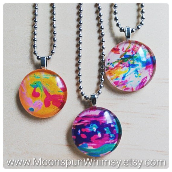CUSTOM Artwork Pendant. Children's artwork pendant.