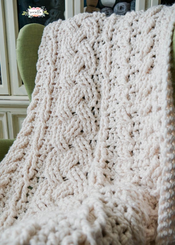 Heirloom Cabled Throw Crochet PATTERN Beginner Friendly Pdf