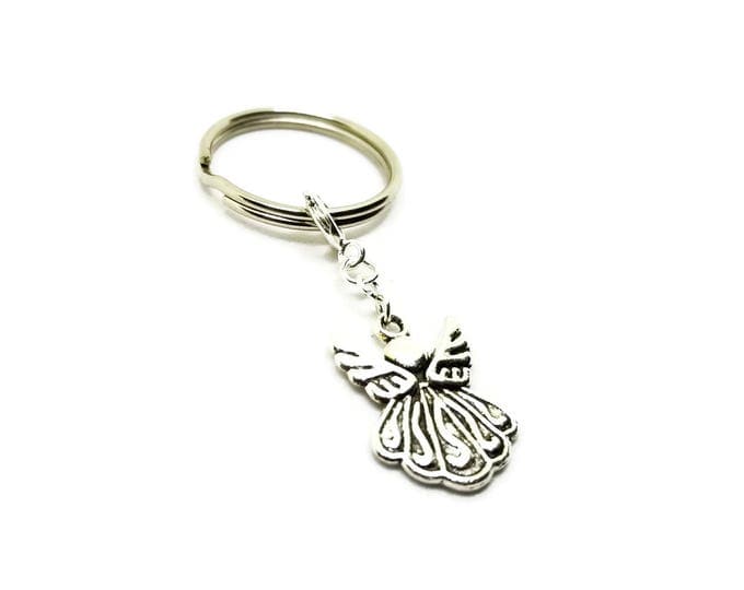 Angel Keychain, Angel Charm Key Chain, Angel Gifts, Unique Birthday Gift, Stocking Stuffer, Gifts Under 5, Gift for Her, One of a Kind