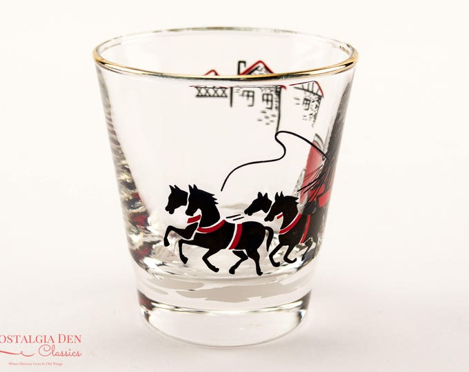 Vintage Libbey Stagecoach Carriage Glasses| MCM Old Fashioned 6 oz. Glasses | Set Of 6