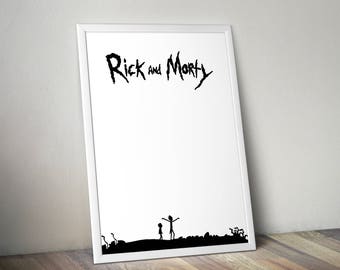 Rick and Morty Print, Rick and Morty, Rick and Morty Poster, Rick and Morty Art, Poster, Art, Print, Artwork,