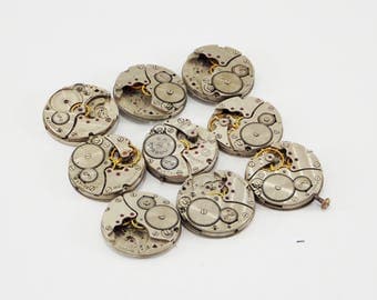Found object time materials steampunk jewelry rare watch repair craft supplies watch hands pocket clock antique metal parts clockwork parts