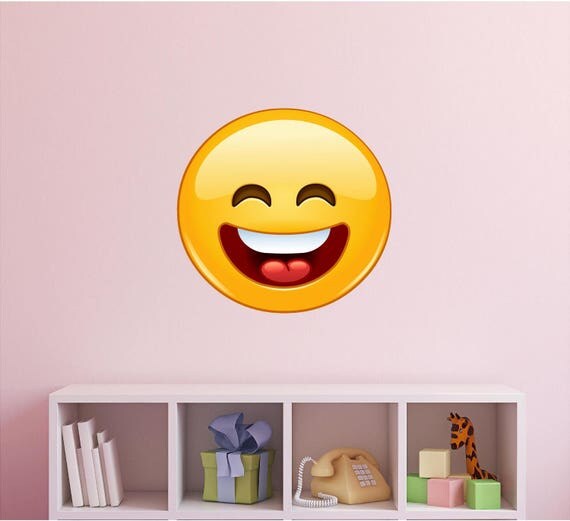  Emoji  Decal Wall Sticker  Laughing Face Apple  Emoticon