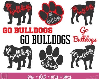 9 Bulldog SVGs - Go Bulldogs - Bulldog Football - High School or Little League Team - Bulldogs svg