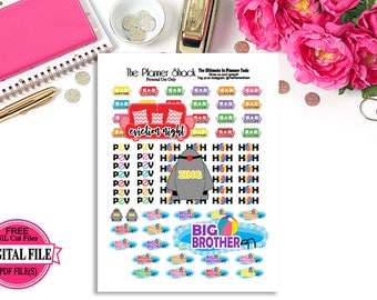 Printable Big Brother 19 Planner Stickers // Planner Printables // Big Brother // Printable Planner Stickers