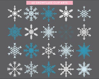 Watercolor snowflakes Clip art Clipart winter holiday snow