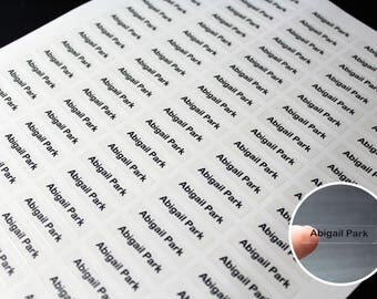125pcs personalized Clear Waterproof name sticker for daycare, kindergarten, daycare. Customized Design and tear resistant Label.