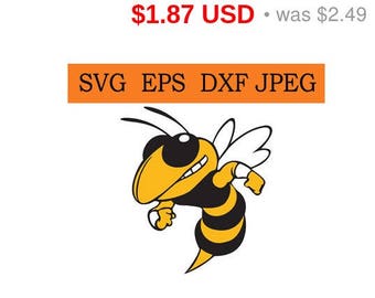 Sale 25% - Georgia Tech Yellow Jackets logo in SVG / Eps / Dxf / Jpg files INSTANT DOWNLOAD!