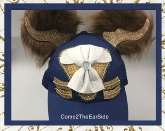 Beast Ear Belle Ear Beauty and the Beast Ear Baseball Cap Princess Minnie Baseball Ears Princess Minnie Ears Minnie Ears Mickey Ear