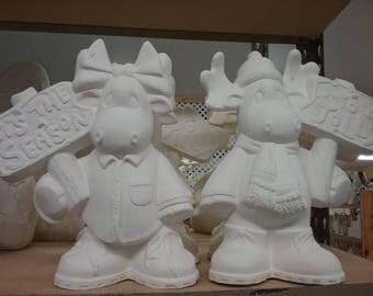 Tis the season to be jolly moose pair