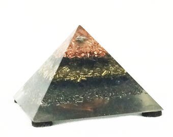 Tektite Orgone Pyramid - Moldavite - Tibetan Indochinite