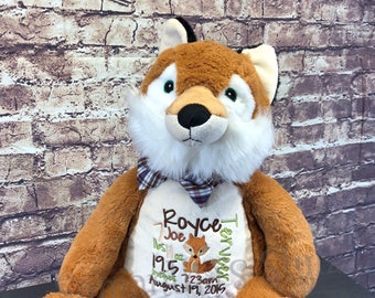 personalized fox stuffed animal