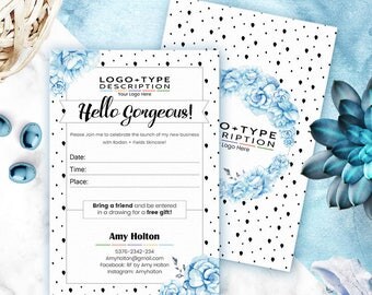 Rodan + Fields Invitation Card, Rodan and Fields Launch Party, RF Big Business Launch Invitation, Skincare Invitation, R + F BBL Cards