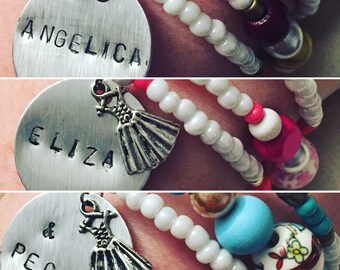 The Schuyler Sisters - Angelica, Eliza & Peggy - Hamilton Best Friend Bracelet Set