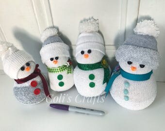 Sock snowman | Etsy