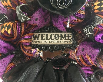Halloween wreath,Halloween wreaths for front door,Halloween wreath witch