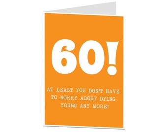 60th Birthday Card Sixty Birthday Milestone Birthday The