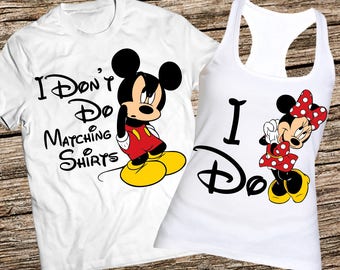 Funny disney couple tanks, I dont do matching tanks, I don't do matching tank top, Mickey and Minnie couple tank top Disney couple tank tops