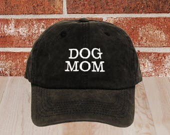 Dog Mom Embroidered Baseball Cap, Dog Mom Trucker Cap, Unisex Baseball Cap