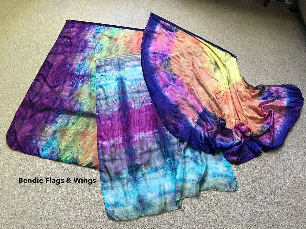Prophetic Silk Flag Worship Flag Praise Dance Dyed