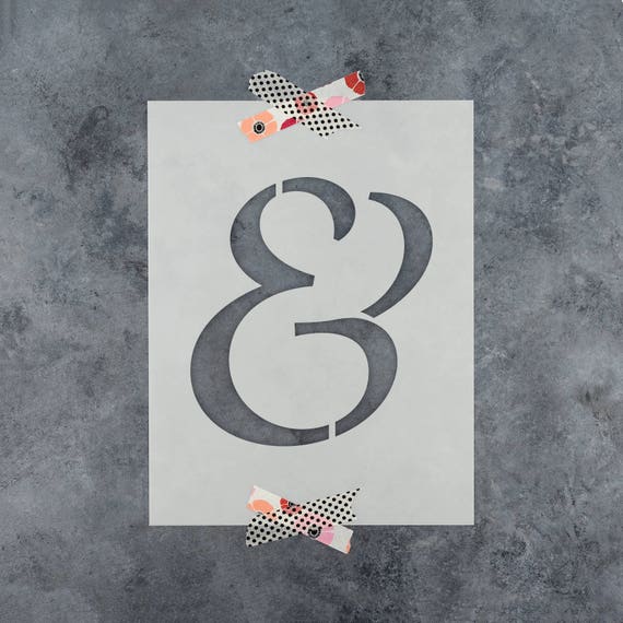 Ampersand Script Stencil Reusable DIY Craft Stencils of a