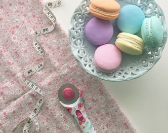 Set of 6 x 60g Handmade Pastel Polymer Clay Macaron Sewing Pattern Weights | Great Gift for Sewists | Ideal for Birthdays