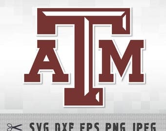 Texas A&M ATM Aggies University SVG PnG DXF Logo Cut File Silhouette Cameo Cricut Design Template Stencil Vinyl Decal Heat Transfer Iron on