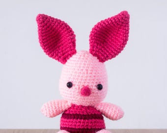 Piglet Plush Doll DIY Crochet Pattern (from Winnie the Pooh)