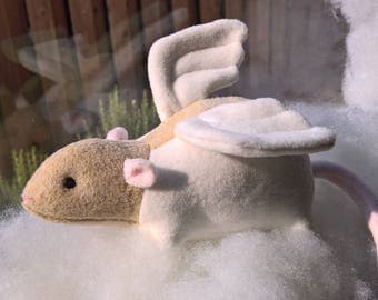 Customizable Angel Rat Stuffed Animal Plush Plushie Toy