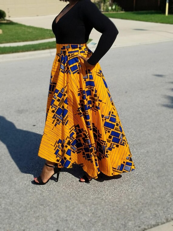 black high low maxi skirt
