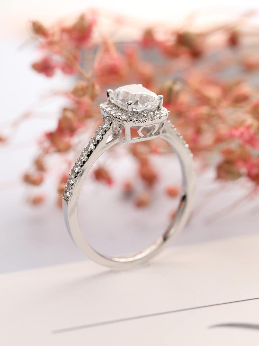 Art deco engagement ring Vintage engagement ring Women Wedding